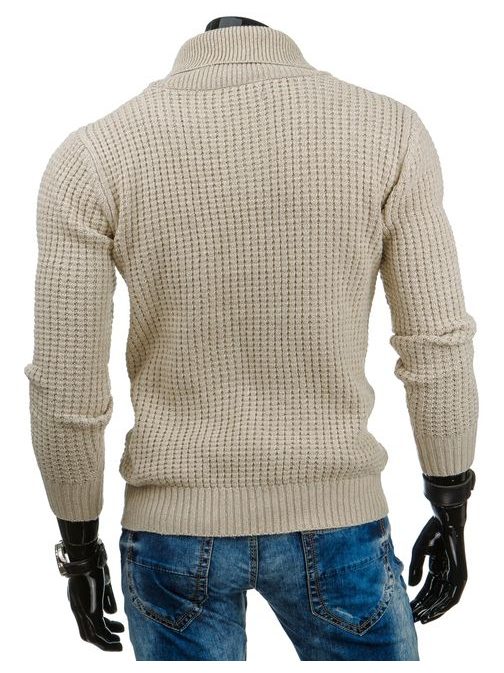 Teplý béžový sveter pre pánov