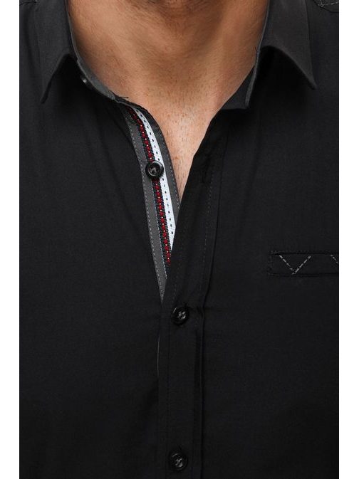 Elegantná čierna košeľa Raw Lucci 528