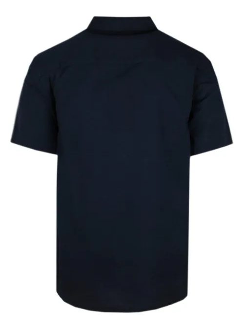 Ľanová letná tmavomodrá pánska košeľa