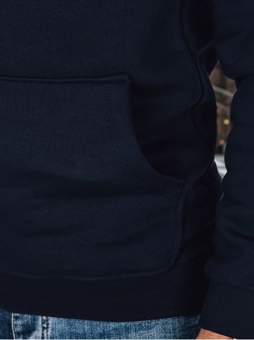 Basic pánska granátová mikina s kapucňou