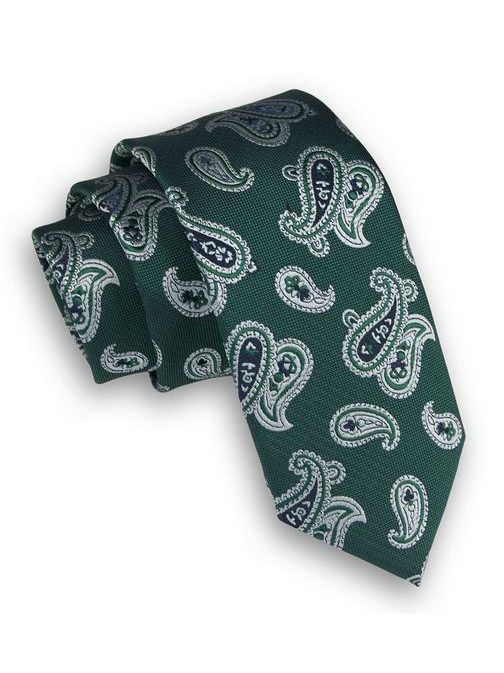 Zeleno šedá elegantná kravata