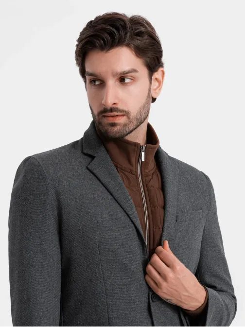 Originálne grafitové pánske sako V1-BLZB-0114