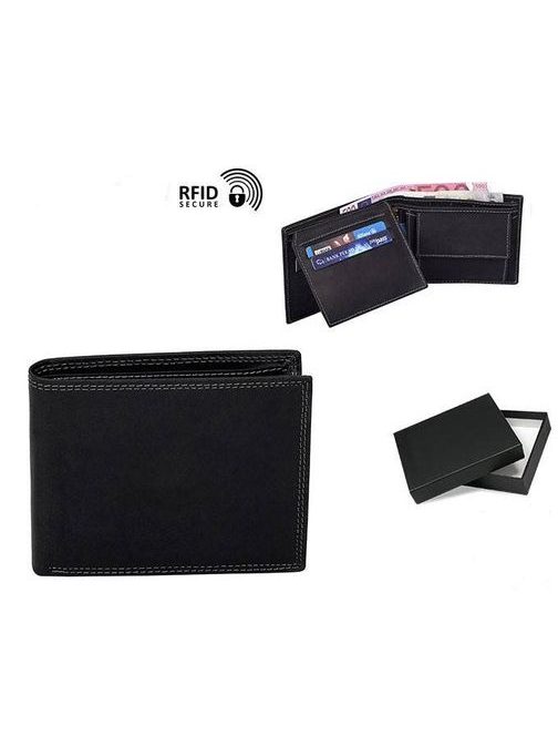 Čierna kožená peňaženka v elegantnom prevedení