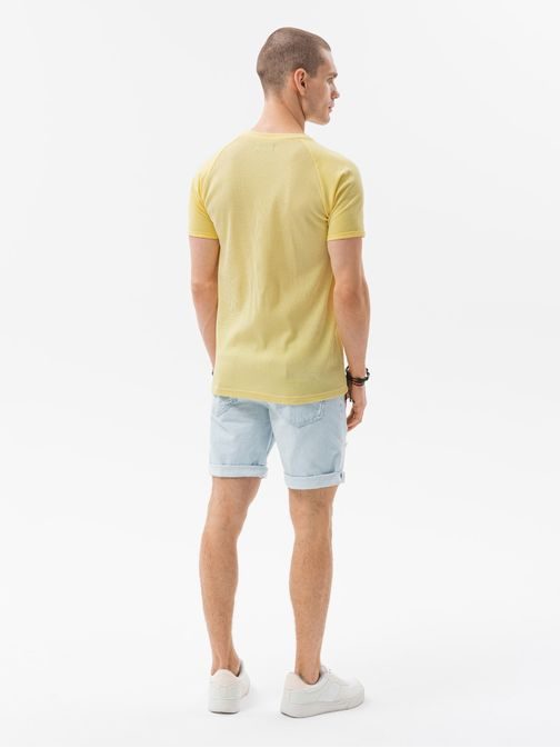 Jednoduché žlté tričko S1182
