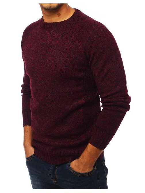 Bordový atraktívny pánsky sveter