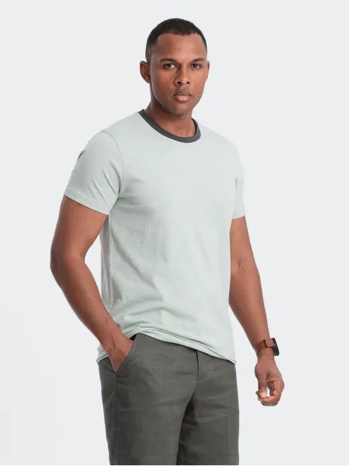 Trendy svetlo zelené tričko bez potlače V2 TSCT-22SS-004