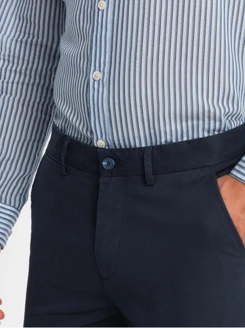 Chinos tmavo modré nohavice klasického strihu V4 PACP-0183