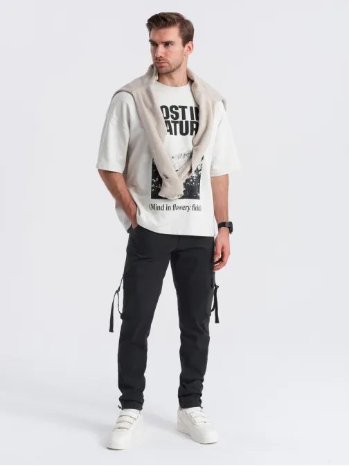 Čierne športové pánske cargo nohavice V4 PACG-0197