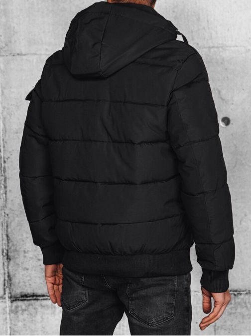 Zimná prešívaná bunda v čiernej farbe