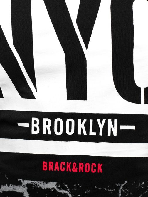 Čierne tričko so vzorom NEW YORK CITY J.STYLE SS105