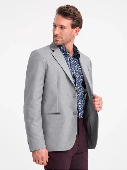 Elegantné šedé sako V1 BLZB-0115