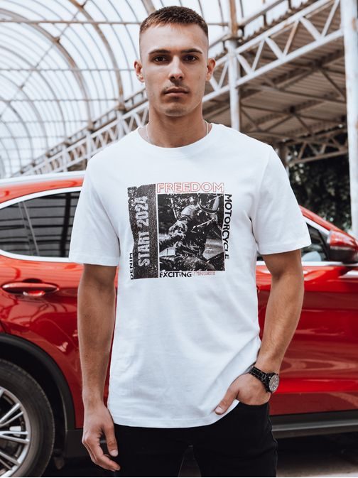 Trendy biele tričko s výrazným nápisom