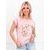 Svetlo ružové dámske tričko v neobyčajnom prevedení SLR016