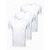Trojbalenie bielych bavlnených tričiek s V výstrihom Z29-V8