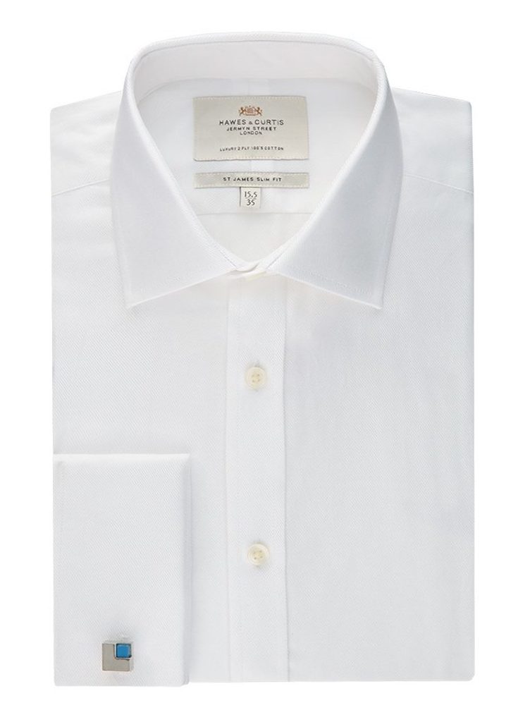Bílá svatební košile ze 100% bavlny | Hawes & Curtis