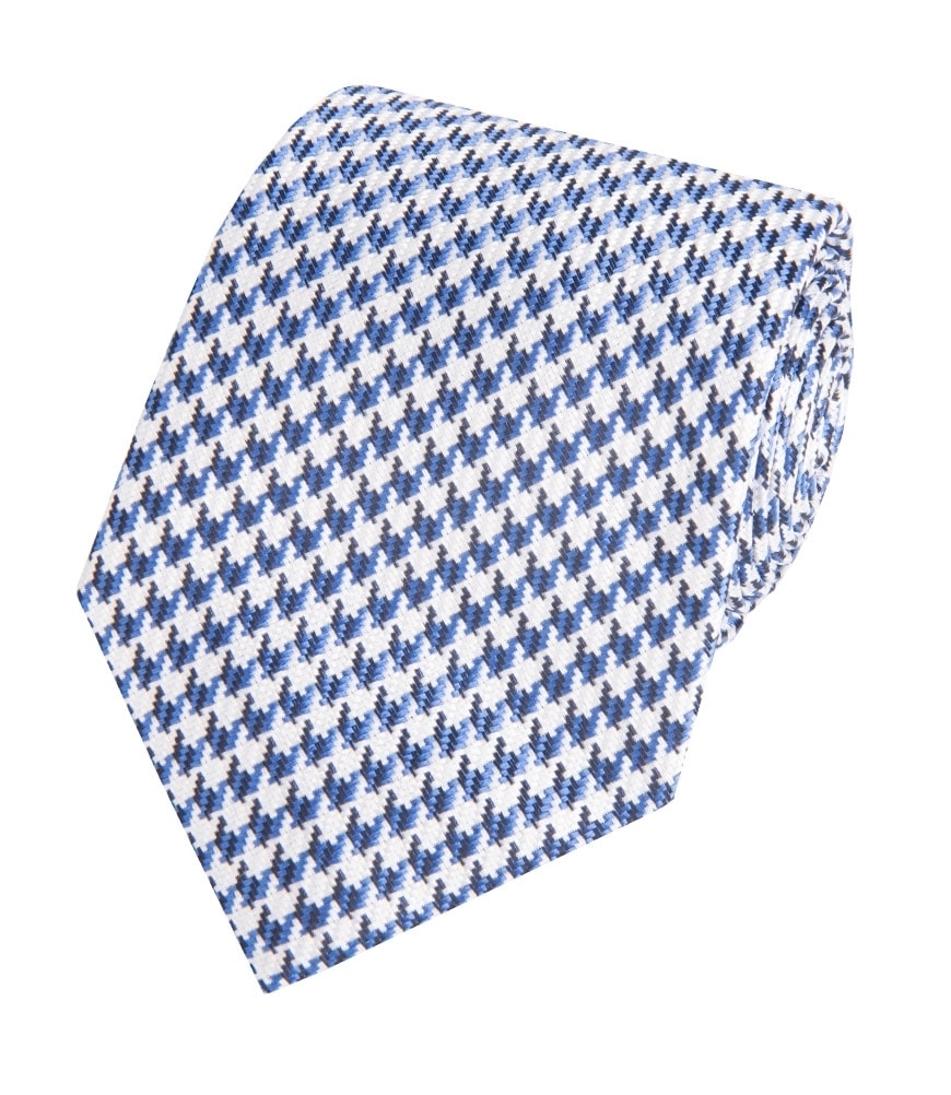 Modrobílá kravata se vzorem