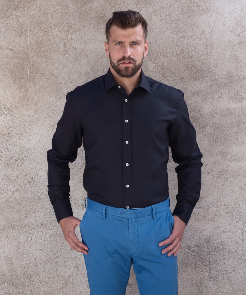 Luxusní černá košile Paul ze 100% bavlny | BeJager®