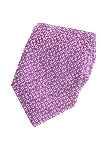 Fuchsiová kravata se vzorem