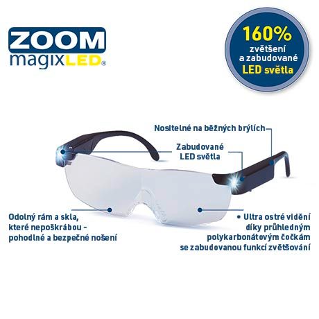 Mediashop Zoom Magix LED zvětšovací brýle | MALL.CZ