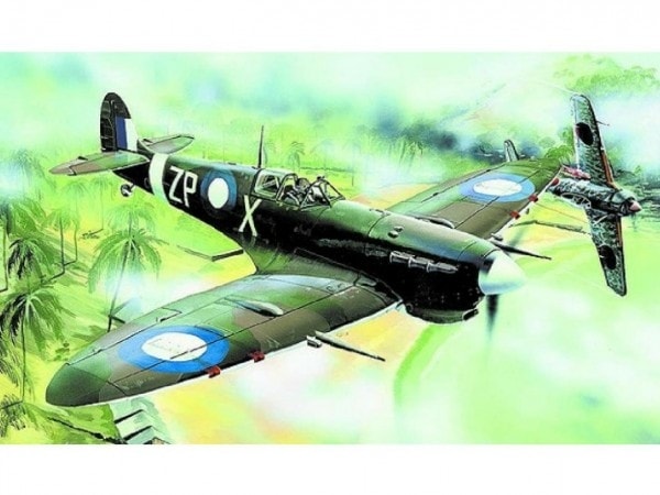 Směr Model Supermarine Spitfire MK.VC 12,8x15,3cm v krabici 25x14,5x4,5cm