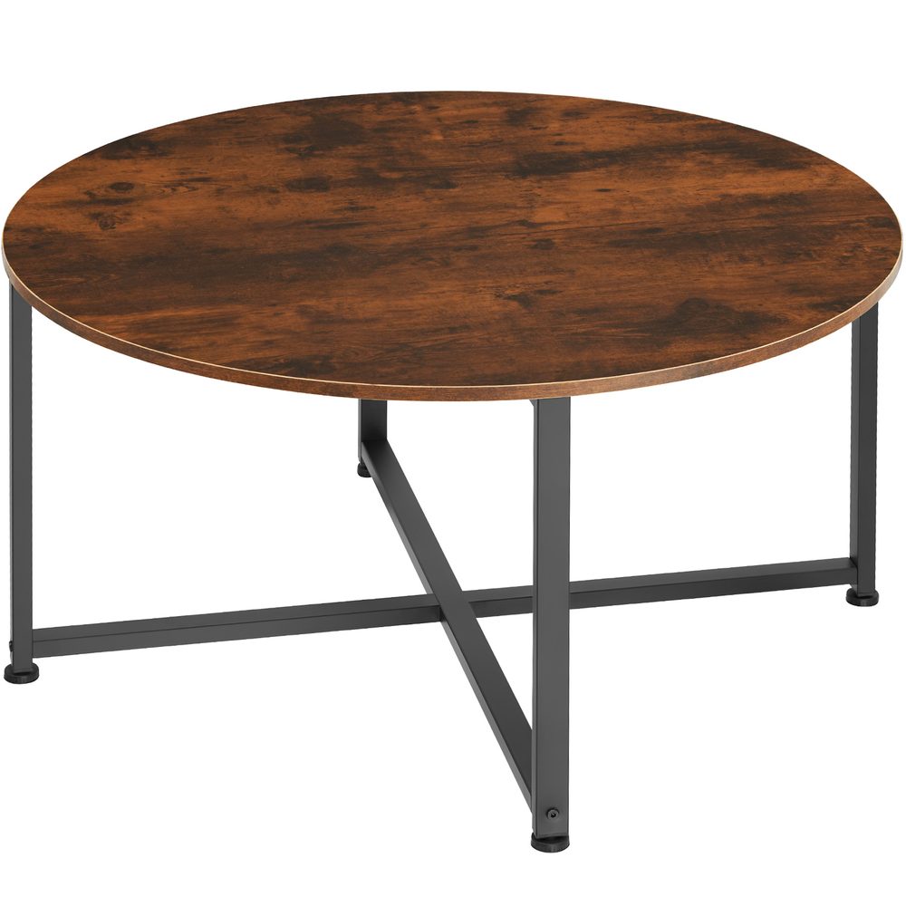 tectake 404342 konferenční stolek aberdeen 88,5x47cm - Industriální dřevo tmavé, rustikální - Industriální dřevo tmavé