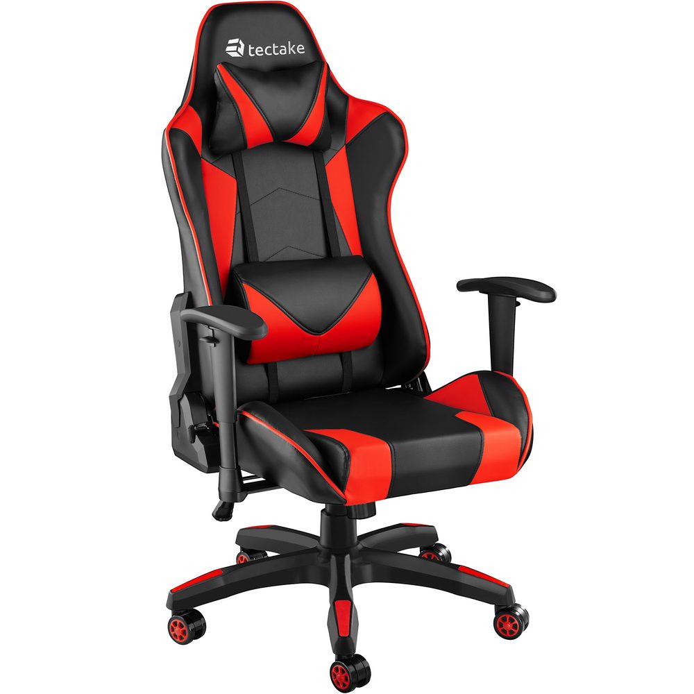tectake 403206 kancelářská židle twink - černá/červená - černá/červená
