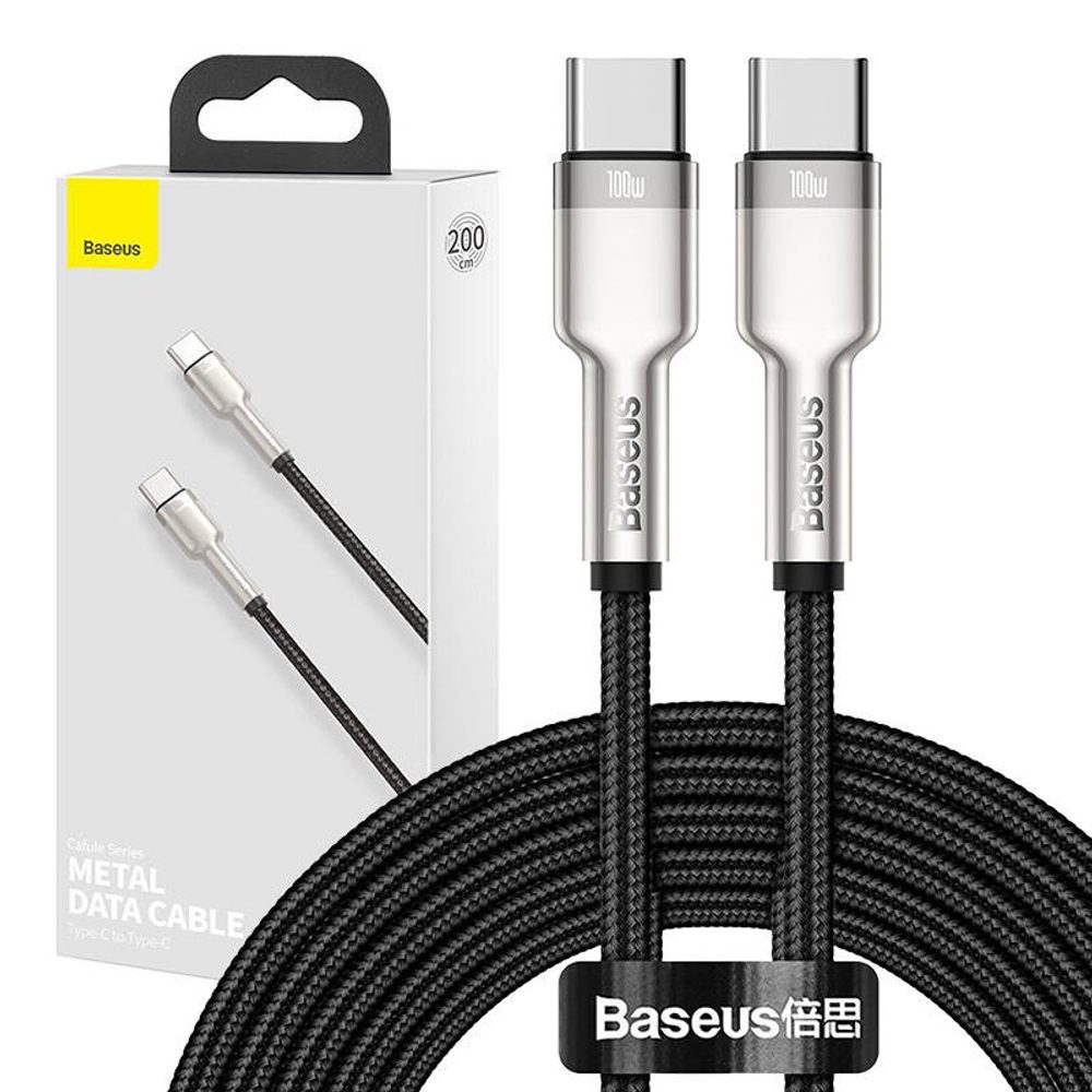 Baseus Kabel USB-C na USB-C Baseus Cafule, 100W, 2m (černý)