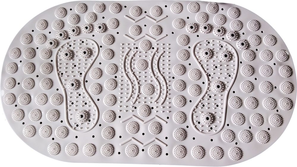 Modom Masážní protiskluzová podložka do koupelny s magnety bílá 70 x 39 cm