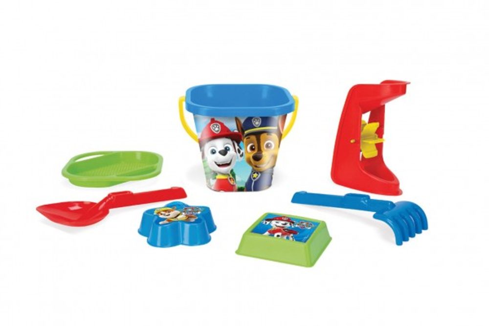 WADER Sada na písek 7ks plast Paw Patrol/Tlapková patrola v síťce 20x30x18cm 12m+ Wader