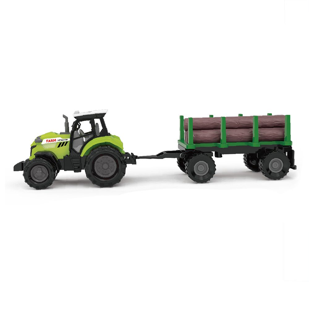 RAPPA Traktor se zvukem a světlem s vlečkou na dřevo