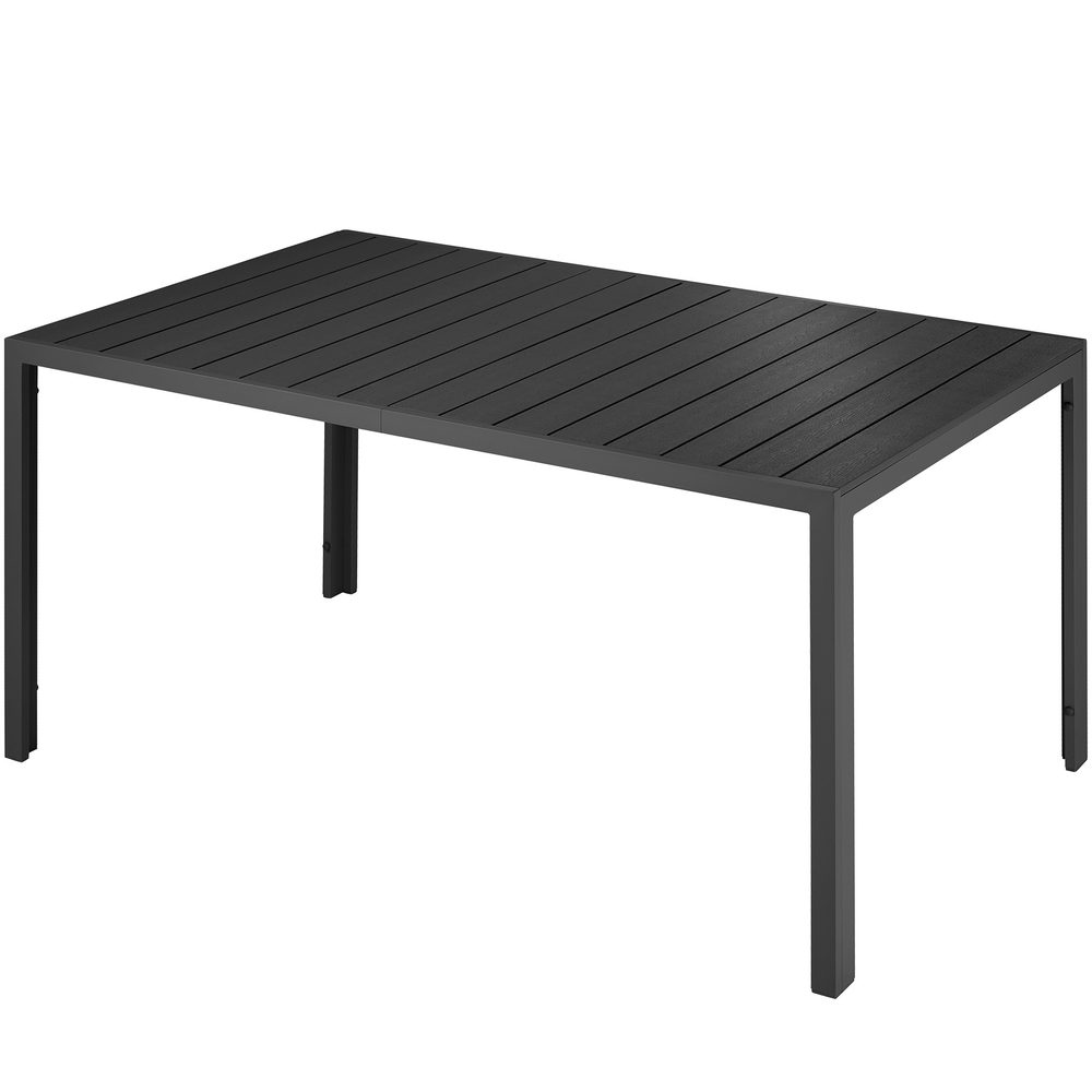 tectake 404401 zahradní stůl bianca - černá/černá - černá/černá