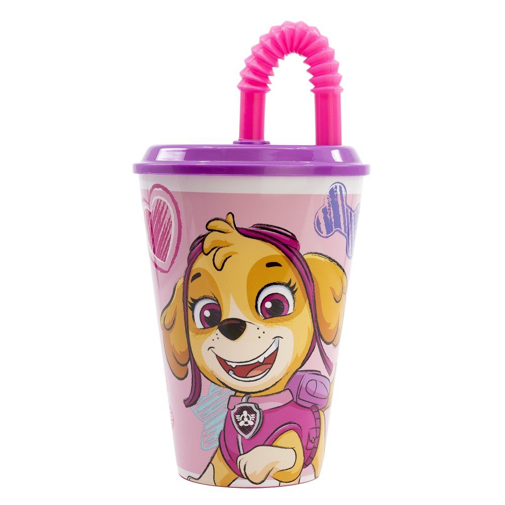 Popron.cz Kelímek s brčkem 430ml - Paw Patrol