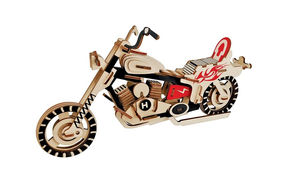 Woodcraft construction kit Woodcraft Dřevěné 3D puzzle Motorka HD I