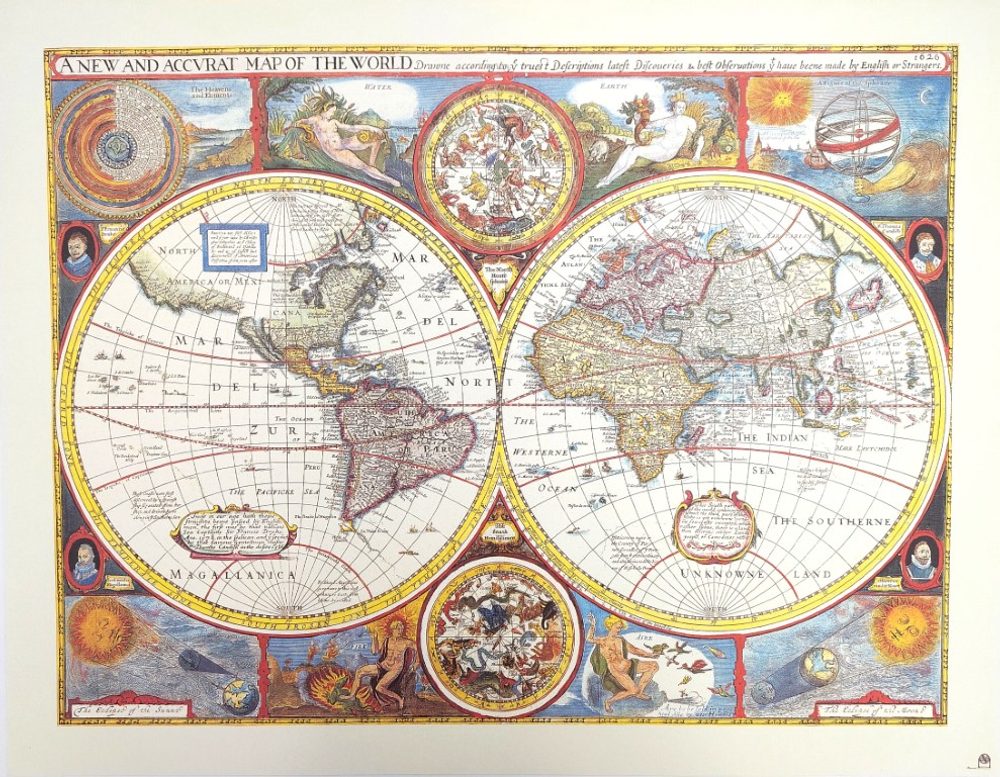 Popron.cz Retro mapa světa - John Speed, 1651