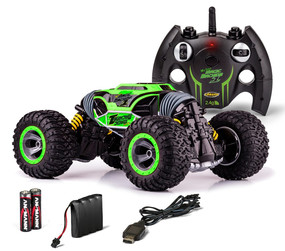 MAGIC MACHINE, oboustranný STUNT model, 1:10, 4WD, 2.4 GHz, RTR, zelená