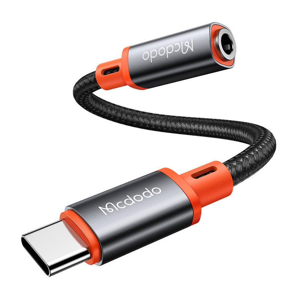 Mcdodo Adaptér USB-C na AUX mini jack 3,5 mm Mcdodo CA-7561, DAC, 0,11 m (černý)