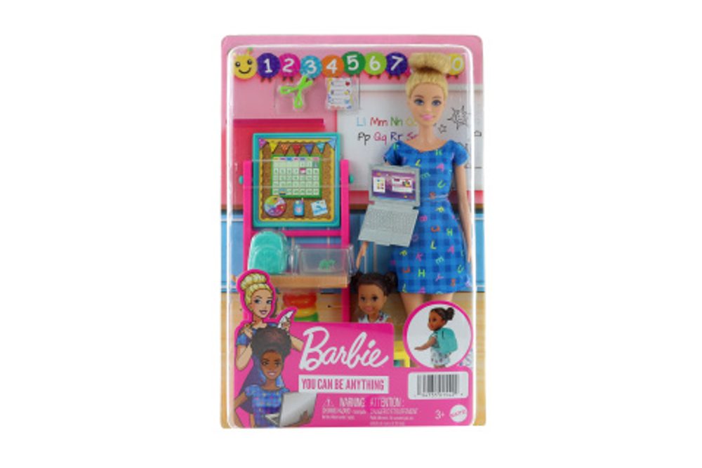 Popron.cz Barbie Povolání herní set s panenkou - učitelka v modrých šatech