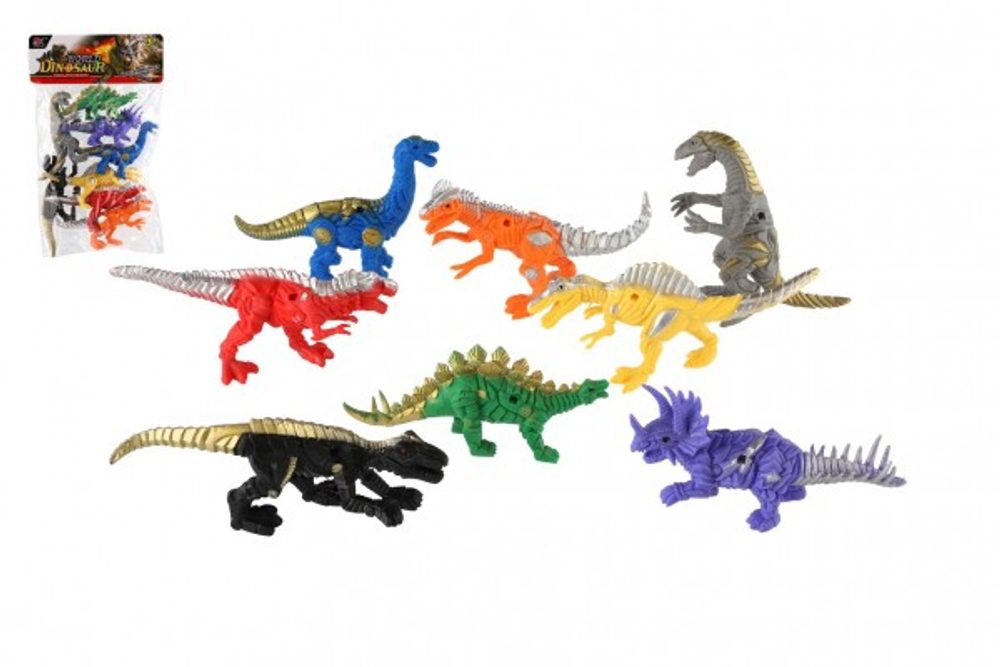 Teddies Dinosaurus/Drak 8ks plast 14-17cm v sáčku 22x35x7cm