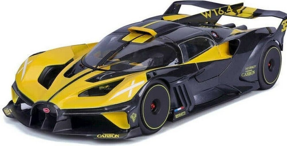 Bburago 2020 Bburago 1:18 TOP Bugatti Bolide Yellow/Black