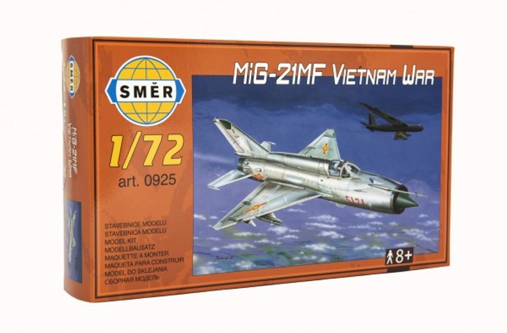 Směr Model MiG-21MF Vietnam WAR 1:72 15x21,8cm v krabici 25x14,5x4,5cm