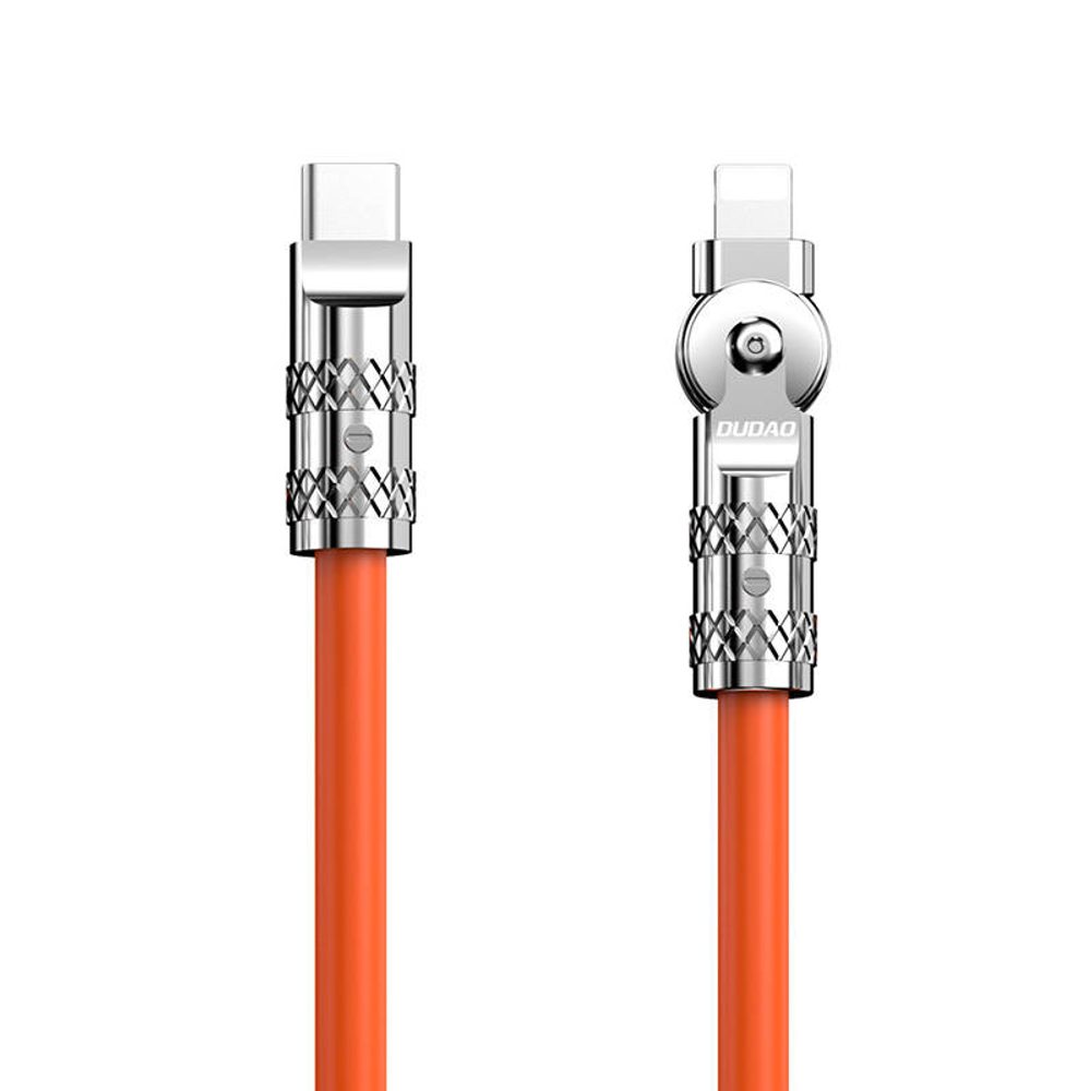 Dudao Otočný kabel USB-C na Lightning Dudao L24CL 120W 1m (oranžový)