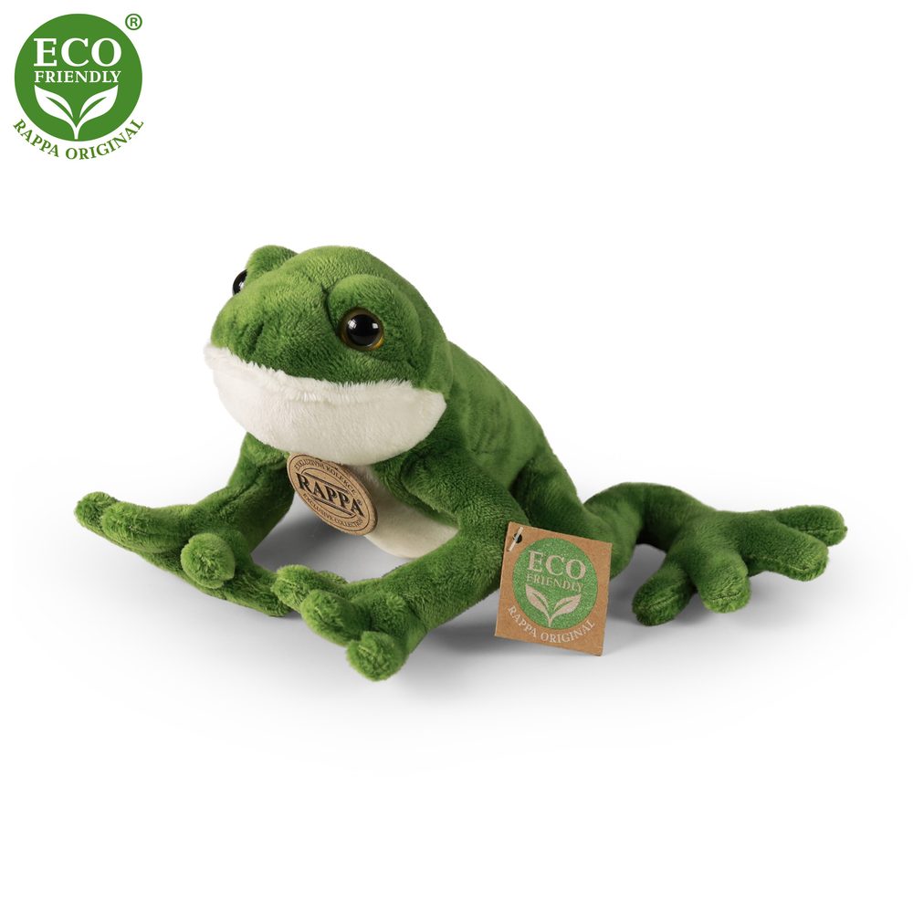 RAPPA Plyšová žába 15 cm ECO-FRIENDLY