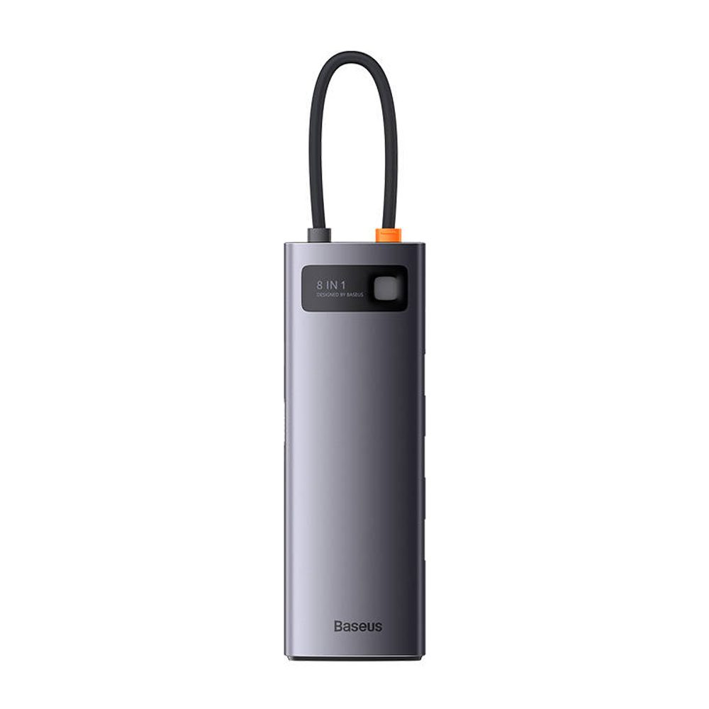 Baseus Rozbočovač 8v1 Baseus řady Metal Gleam, USB-C na 3x USB 3.0 + HDMI + USB-C PD + microSD/SD + VGA