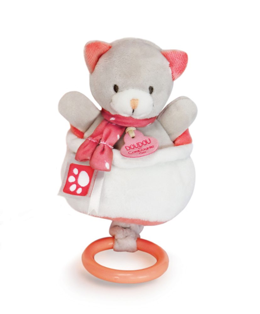 Doudou et Compagnie Paris Doudou Plyšová hudební hračka 20 cm kočka