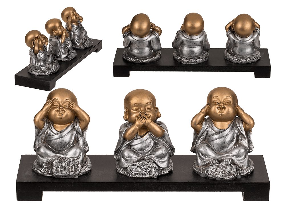 Popron.cz 3 dekorační figurky, Buddha
