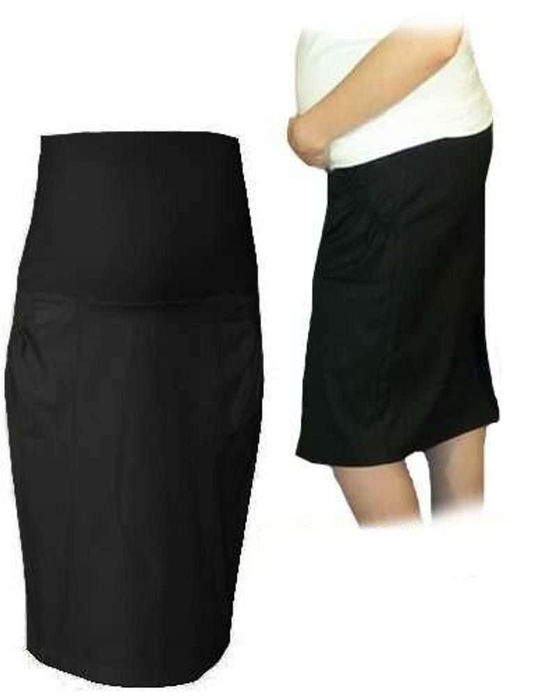 Be MaaMaa Těhotenská sportovní sukně s kapsami - černá, vel. L - L (40)
