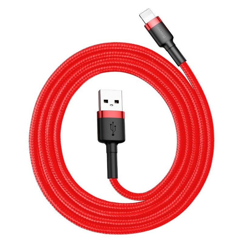 Baseus Cafule USB Lightning kabel 2,4A 0,5m - červený