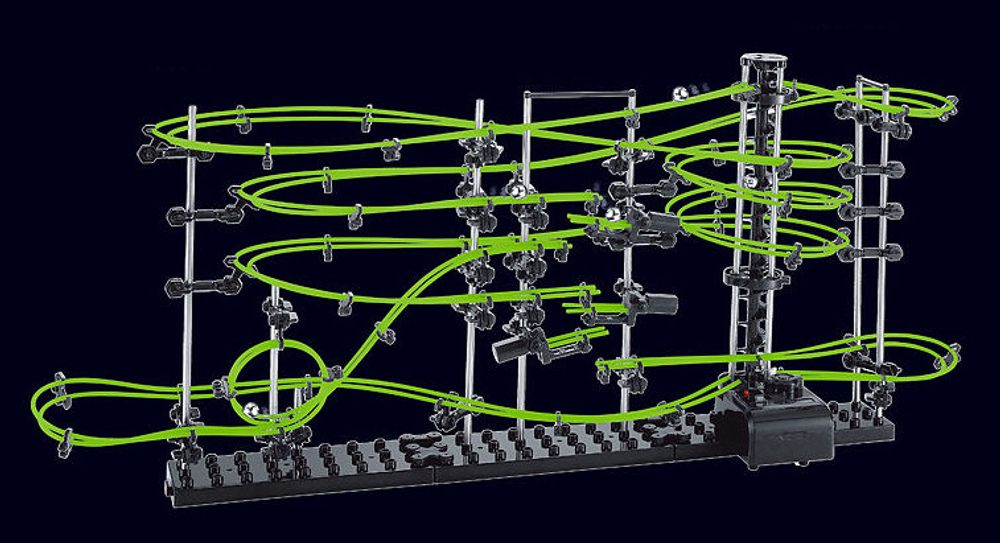 Hutermann SpaceRail LEVEL 3 svítící kuličková stavebnice kuličkodráha Space Rail Glow