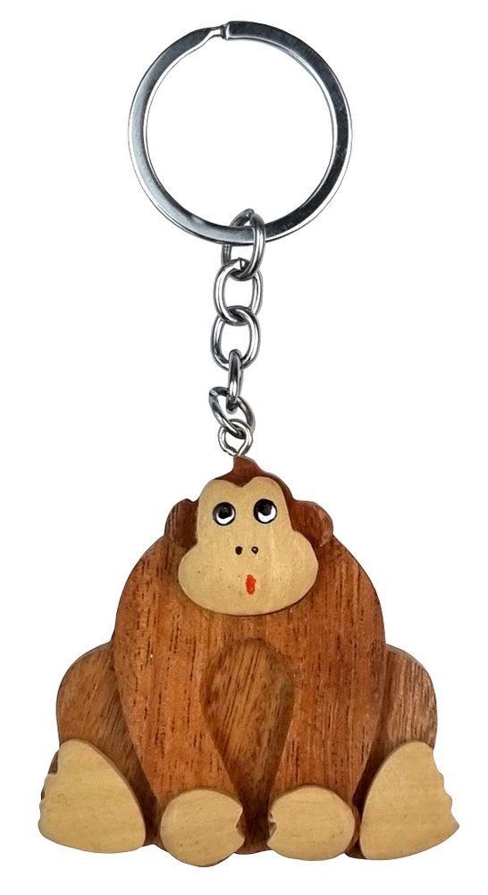Dvěděti Dřevěná klíčenka velká Opice