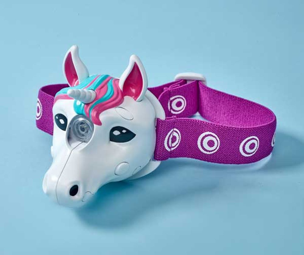 Brainstorm Toys Brainstorm LED svítilna na hlavu UNICORN se zvukem